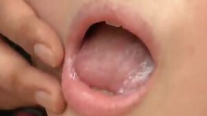 Gagged and bound Japanese woman getting her pussy toyed